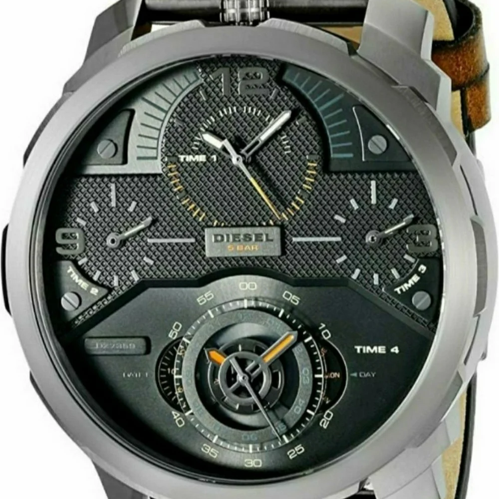 Diesel Black and Silver Chronograph Watch